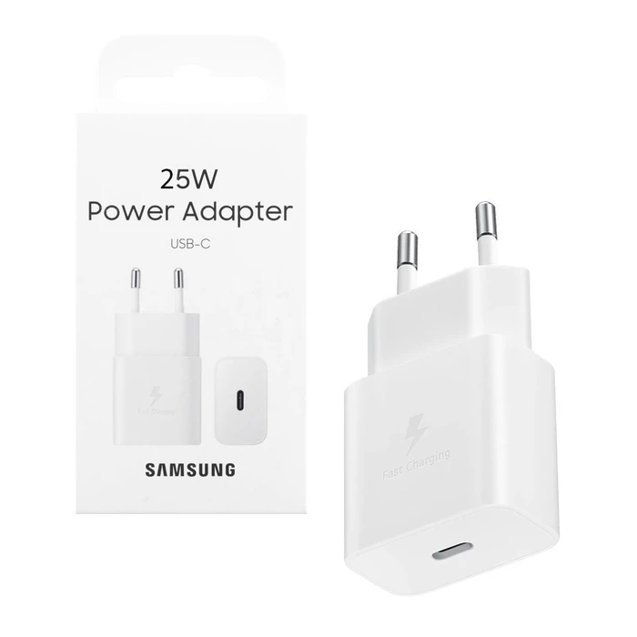 Samsung Φορτιστής Τοίχου GaN 25W USB-C Λευκός (EP-T2510N)