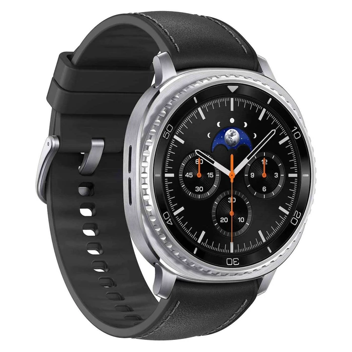Samsung Galaxy Watch8 Classic LTE Stainless Steel 46mm Αδιάβροχο με eSIM και Παλμογράφο (Μαύρο)
