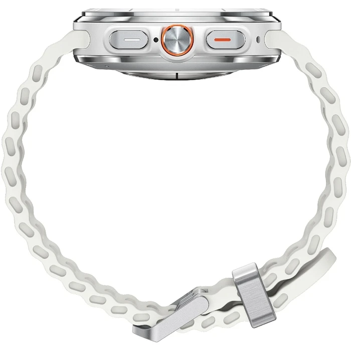 Samsung Galaxy Watch Ultra (2025) Titanium 47mm Αδιάβροχο με eSIM και Παλμογράφο (Λευκό)