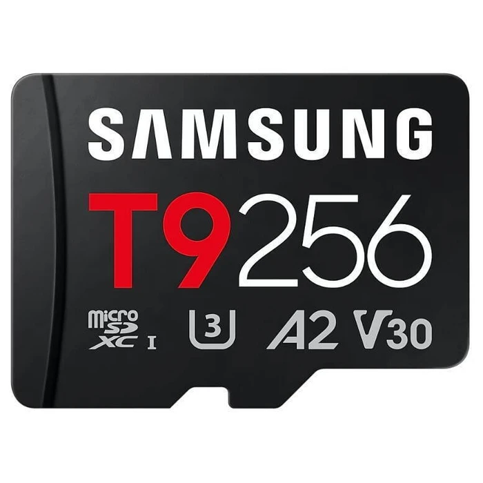 Κάρτα μνήμης microSDXC Samsung T9 256GB (V30, U3, A2) — 200MB/s ανάγνωση, 130MB/s εγγραφή