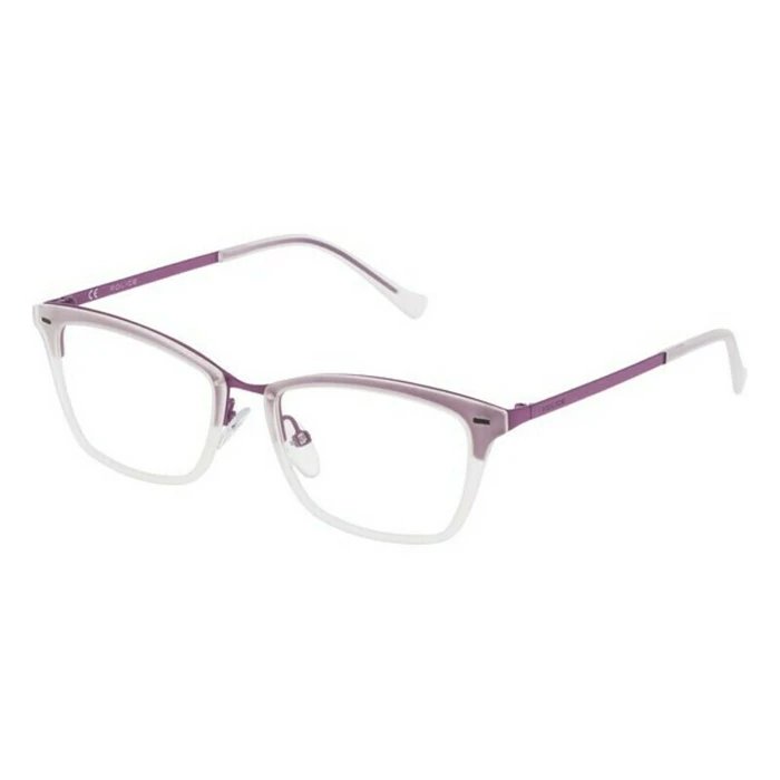 Police VPL284 08NV Women's Optical Frame — Shiny Lilac, Size 51/17/135