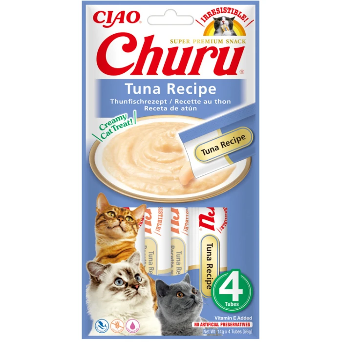 Inaba Churu Cat Λιχουδιές με Τόνο για Ενήλικες Γάτες 4x14 g (56 g)