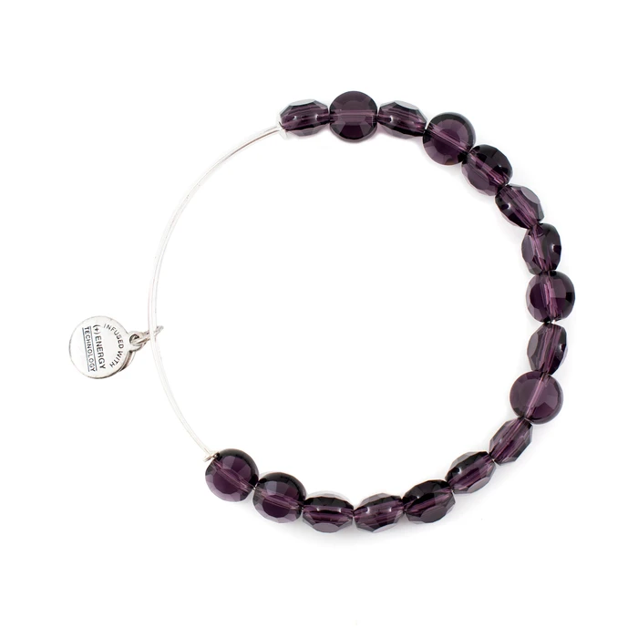 Γυναικείο Βραχιόλι Alex and Ani BBEB141S 20cm - Μωβ Κρυστάλλινες Πέτρες