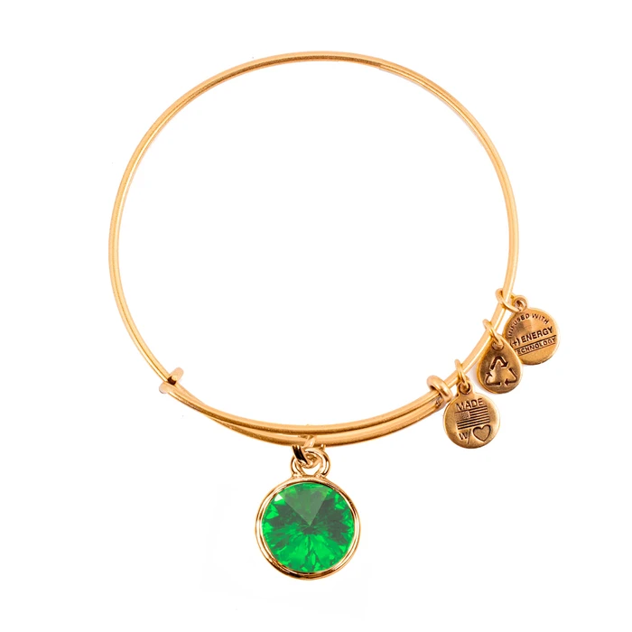 Alex and Ani Women's Bracelet A12EB247RG - Green, Adjustable (19-25 cm)
