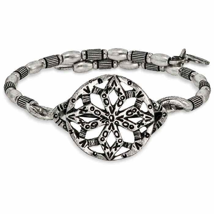 Alex and Ani Women's Bracelet VW338RS 20 cm – Metal, Grey, Adjustable