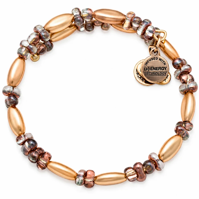 Women's Gold-Tone Bracelet Alex and Ani VW374RG — 20 cm, Pink Bracelet with Envelope