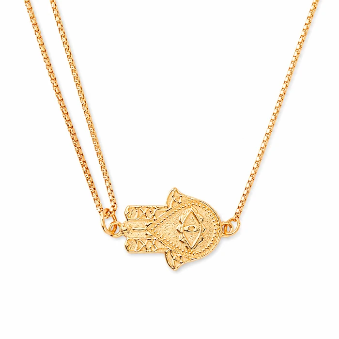 Alex and Ani Κολιέ Χέρι Φατιμέ Επιχρυσωμένο