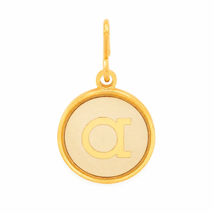Alex and Ani Charm Μονόγραμμα Επιχρυσωμένο CS15C77