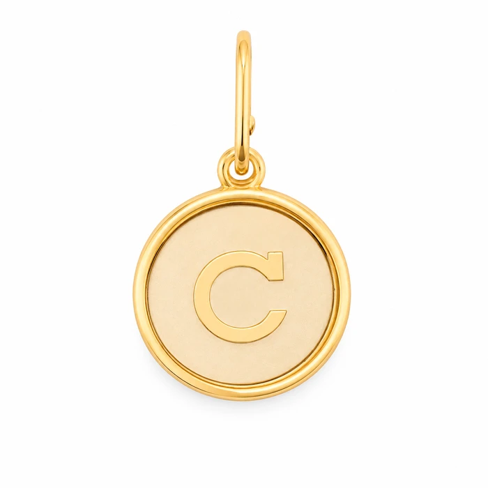 Alex and Ani Charm Μονόγραμμα Επιχρυσωμένο 'C' (CS15C79)