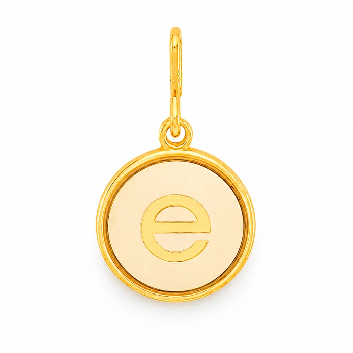 Alex and Ani Charm Μονόγραμμα Επιχρυσωμένο (Γράμμα E)