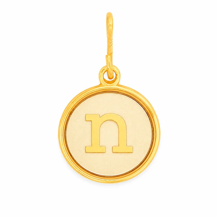 Alex and Ani Επιχρυσωμένο Charm Μονόγραμμα 'N' 1,5CM (CS15C90)