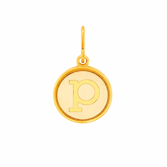 Alex and Ani Charm Μονόγραμμα Επιχρυσωμένο (Γράμμα P) - CS15C92