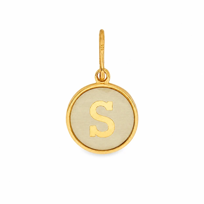 Alex and Ani Gold-Tone Monogram Charm - Letter S (CS15C95) 1.5 cm