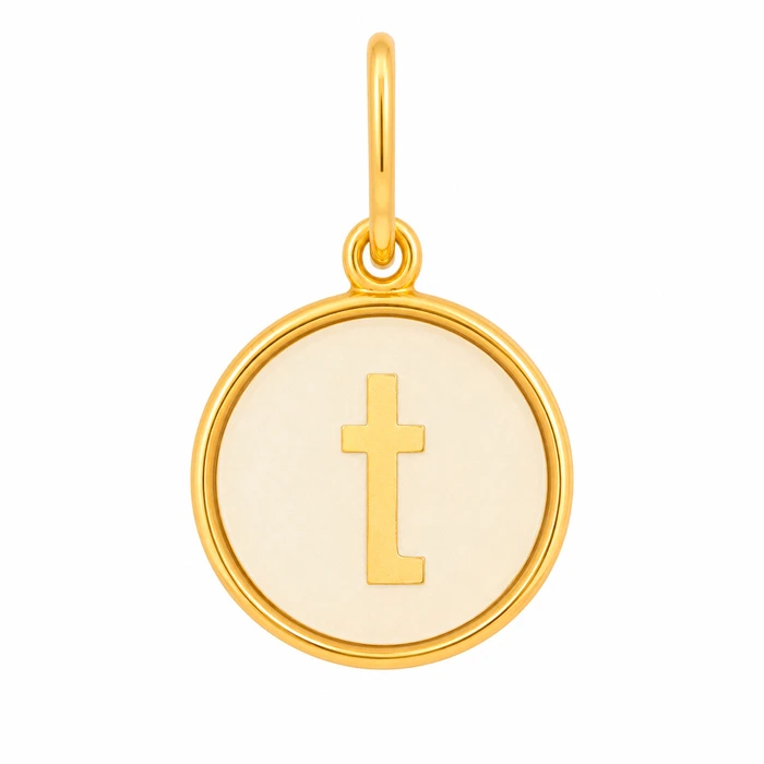Alex and Ani Charm Μονόγραμμα Επιχρυσωμένο - Γράμμα T