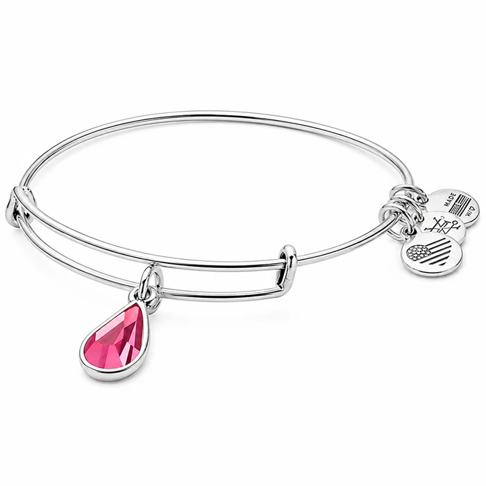 Alex and Ani Women's Bracelet A17EB49RS, 20 cm - October Bracelet Finish, Metal, Grey Dial
