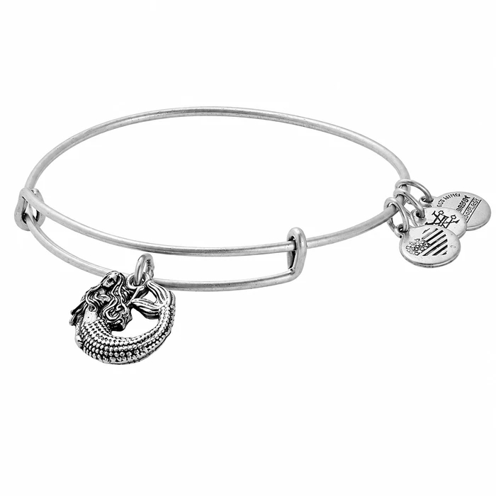 Γυναικείο Βραχιόλι Alex and Ani 20 cm A17EB74RS (Γκρι, Θέμα: Γοργόνα)