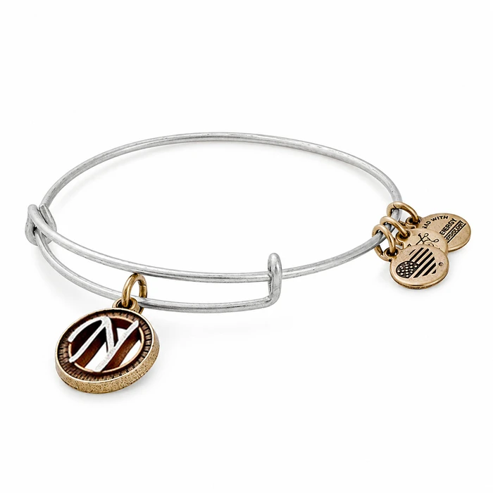 Women's Bracelet Alex and Ani A18EBINT14TTR, 20 cm, Two-Tone (Letter N II)