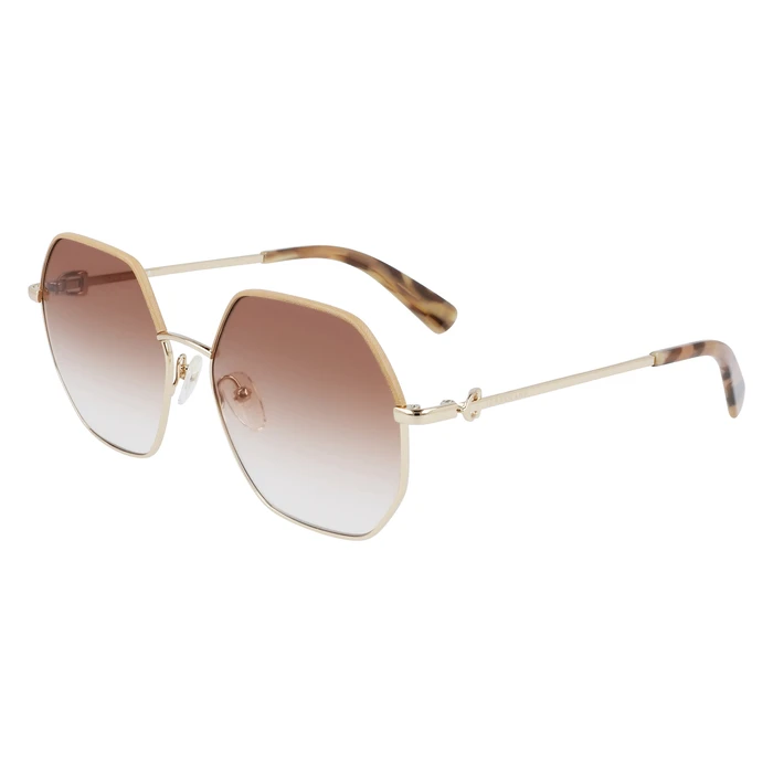 Longchamp Women's Sunglasses Brown Metal Frame LO140SL-731