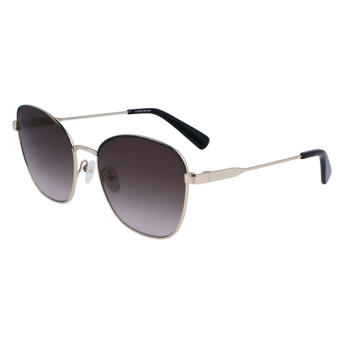 Longchamp Women's Sunglasses LO164S-728 - Silver Metal Frame, Grey Gradient Lens