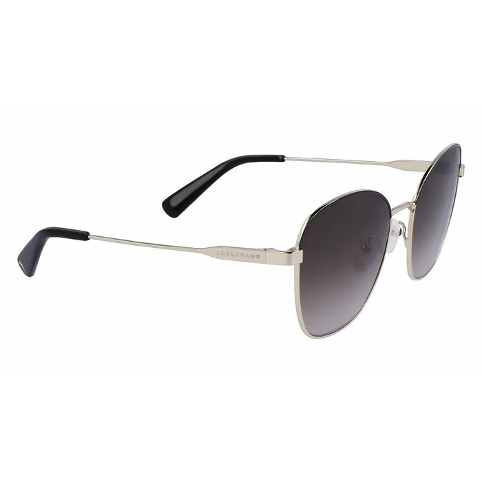 Longchamp Women's Sunglasses LO164S-728 - Silver Metal Frame, Grey Gradient Lens