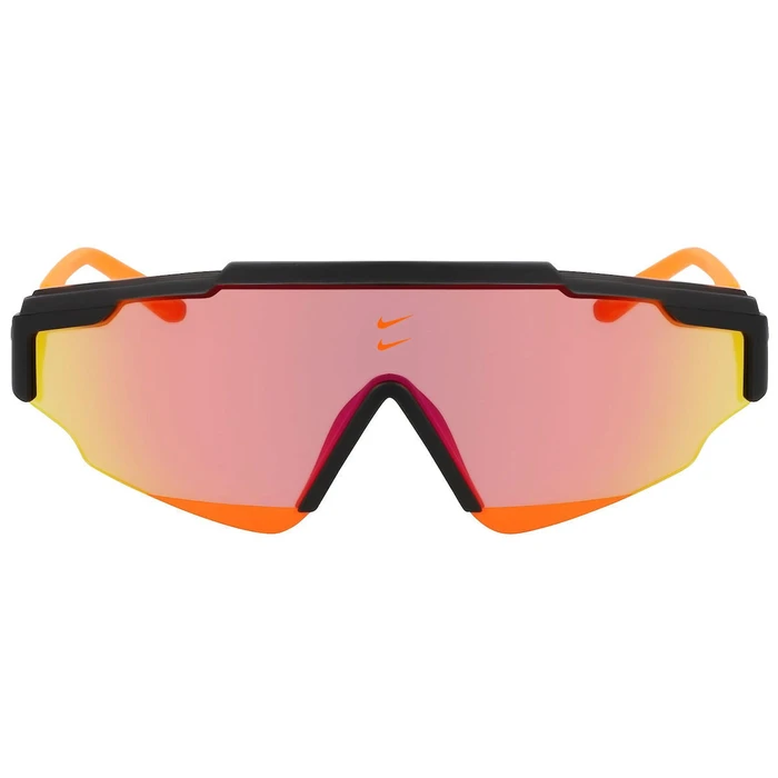 Nike Unisex Sunglasses MARQUEEEDGE24 Black Frame, Orange Lens, 64/14/140, Category 2 Mirror
