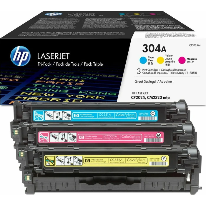 HP Cartridge No 304A HP304A HP 304A Multipack CF372AM