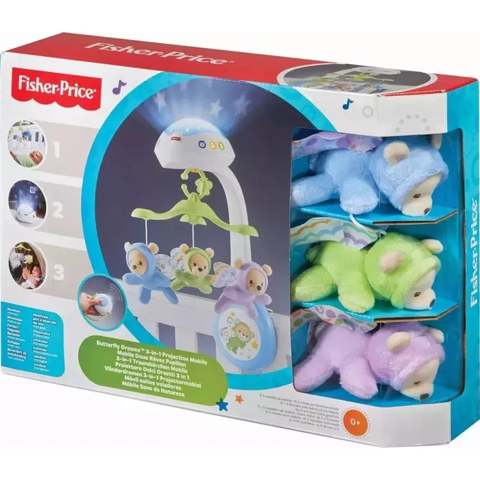 Fisher Price Butterfly Dreams 3 in 1 Projection Mobile