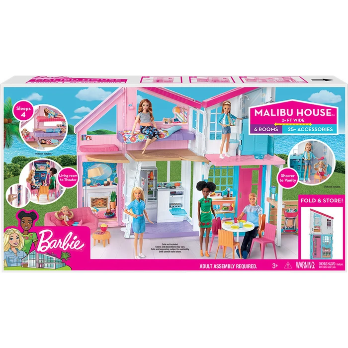 Mattel Barbie Malibu House Playset FXG57