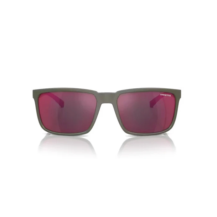 Arnette Stripe Men's Sunglasses AN4251-28546R (58/17/140) Gray frame, Red mirrored lenses