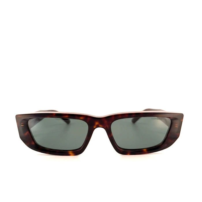 Arnette Women's Sunglasses AN4357-122271 Dark Havana Frame with Dark Green Mirror Lenses 53/17/145