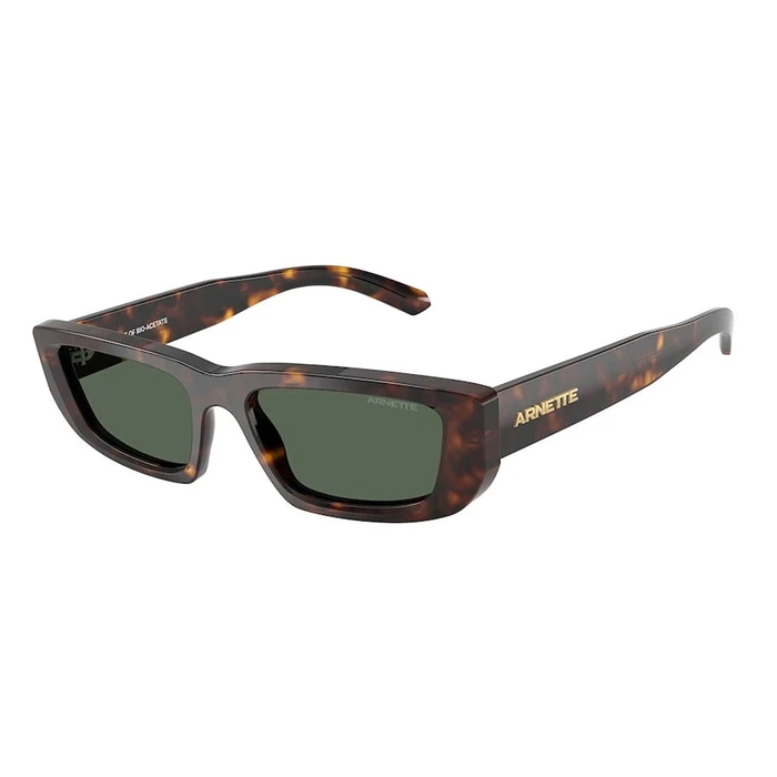 Arnette Women's Sunglasses AN4357-122271 Dark Havana Frame with Dark Green Mirror Lenses 53/17/145