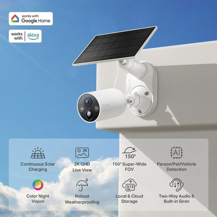 TP‑Link Tapo C425 KIT — Ηλιακά τροφοδοτούμενο σετ κάμερας ασφαλείας