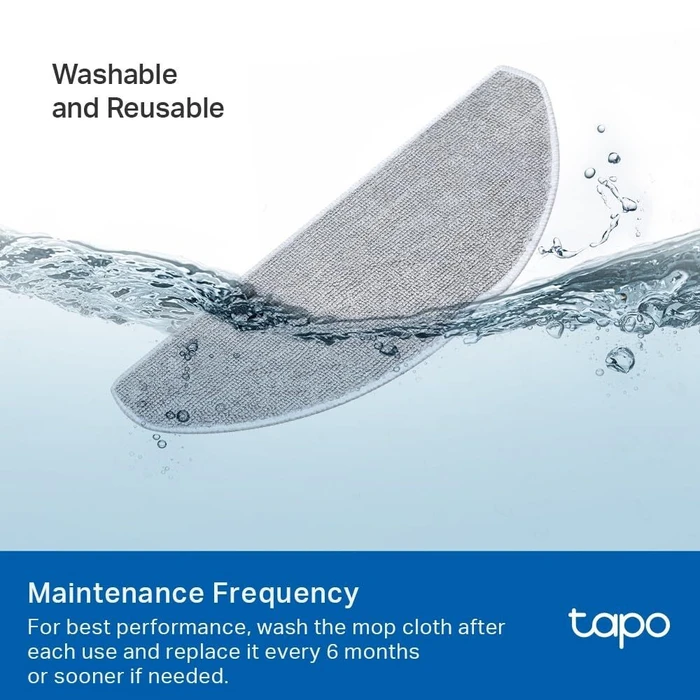TP-Link Tapo Robot Vacuum Washable Mop Cloth (5Pcs) (TAPO RVA301) (TPTAPO-RVA301)