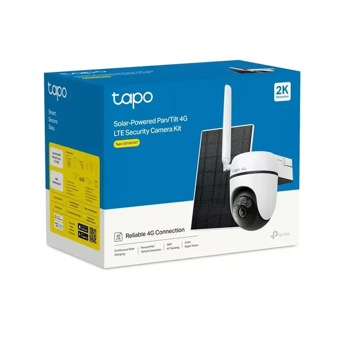 TP-Link Solar-Powered Pan/Tilt 4G LTE Security Camera Kit (TAPO C615G KIT) (TPC615GKIT)