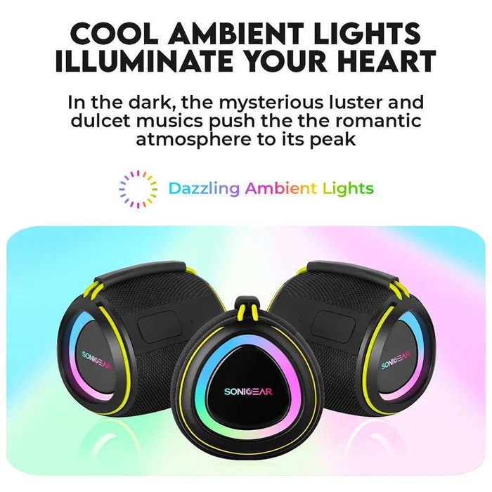 Portable Speaker SonicGear SonicGo Boom 2 Black Bluetooth 5.4 IPX5 Type C