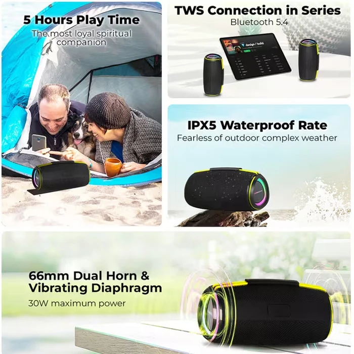 SonicGear Ηχείο Bluetooth SonicGo Boom 6 30W Μαύρο