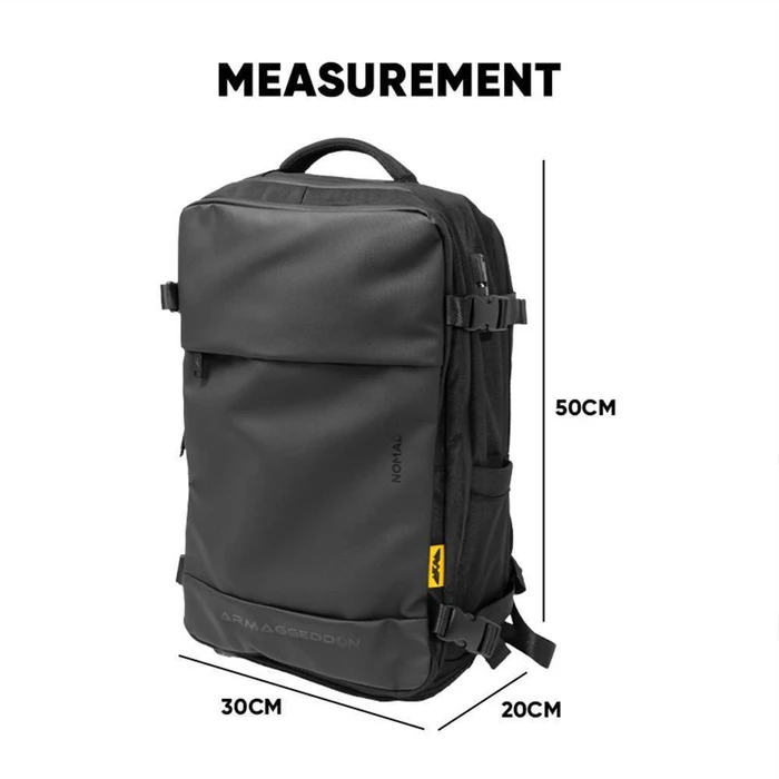 Laptop Backpack ARMAGGEDDON Travel Splashproof Nomad Carbon 15.6
