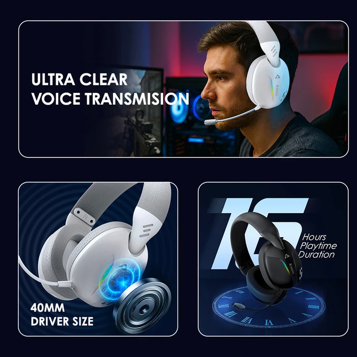 Gaming Headphones Armaggeddon Cosmic V Ultraclear Ozone Tri Mode