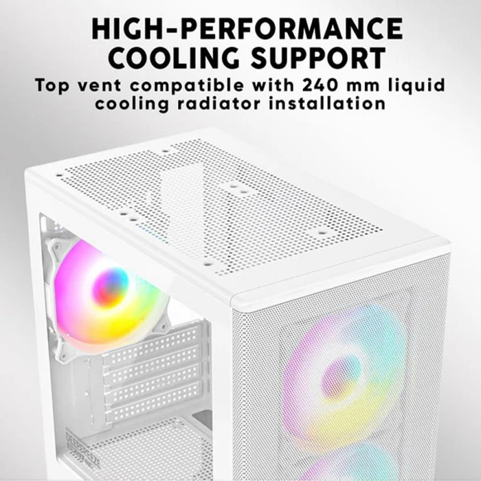 Armaggeddon Θήκη Υπολογιστή Micro ATX DeepFreeze Duplex 2 ARGB C White