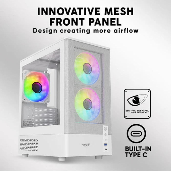 Armaggeddon Θήκη Υπολογιστή Micro ATX DeepFreeze Duplex 2 ARGB C White