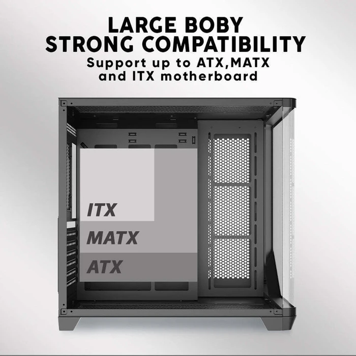 ARMAGGEDDON Κουτί Υπολογιστή Full ATX Dual Chamber Aquaron X Curve Giga 10 White