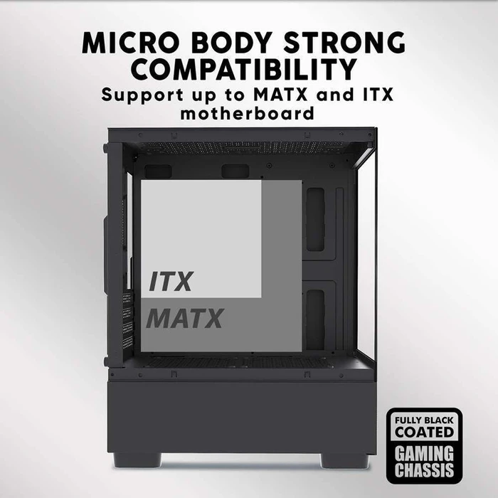 Armaggeddon Κουτί Υπολογιστή Aquaron Duplex Black Micro ATX Gaming