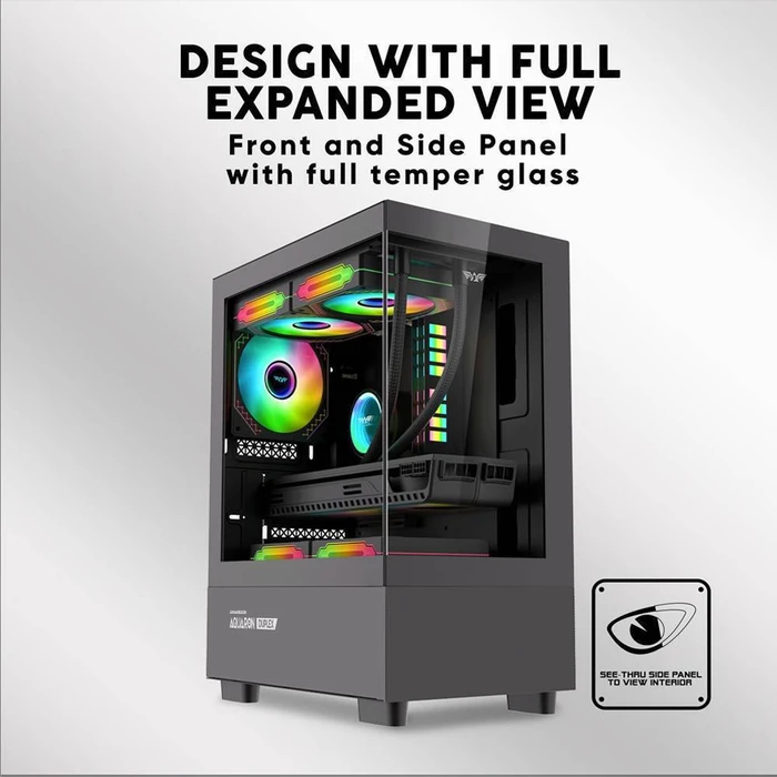 Armaggeddon Κουτί Υπολογιστή Aquaron Duplex Black Micro ATX Gaming