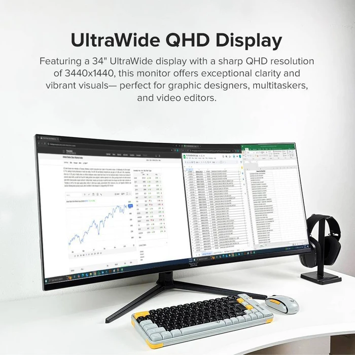 ARMAGGEDDON Monitors Curved Ultra Wide Gaming Monitor 34 PIXXEL XTREME Series Super G180 G Sync Black