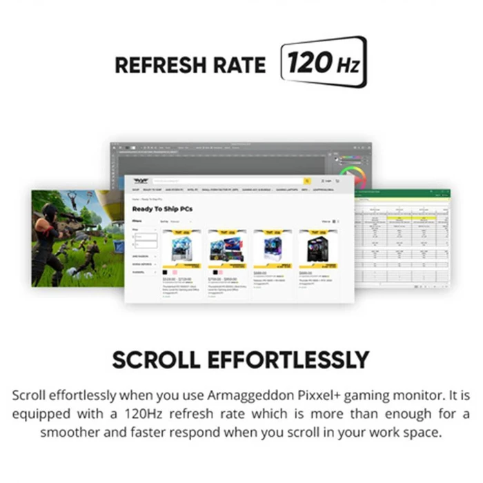 ARMAGGEDDON Monitor PiXXel Xtreme Super 120 G Sync Black