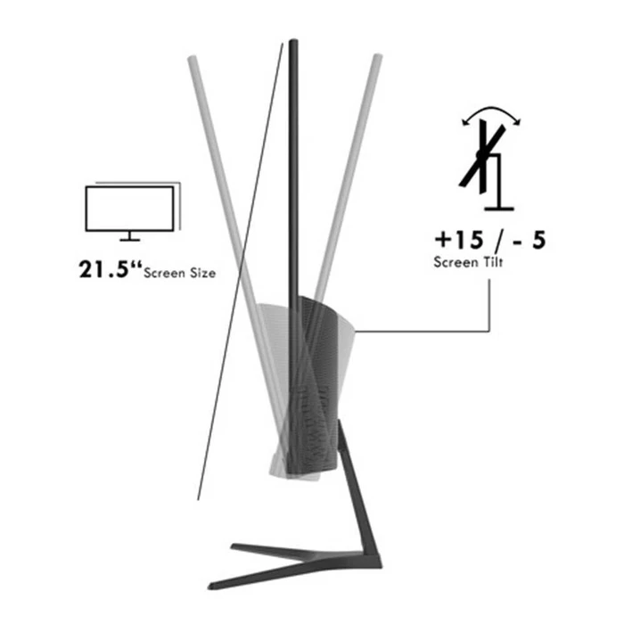 Monitor ARMAGGEDDON PIXXEL PRO Series Super 120 White 22 Inch Gaming Monitor
