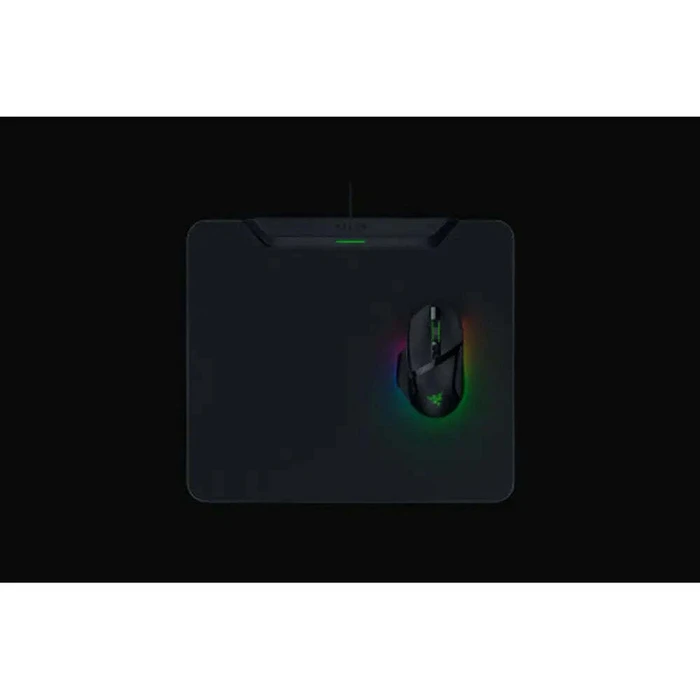 Razer Hyperflux V2 Σκληρό Ασύρματο Charging Puck Gaming Mousepad Αντιολισθητική Rubber Βάση