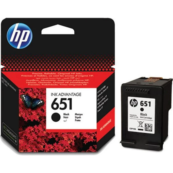 HP Μελάνι Inkjet No.651 Black C2P10AE