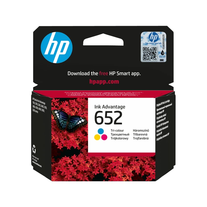 Inkjet HP 652 Tri Color Original Ink Advantage Cartridge