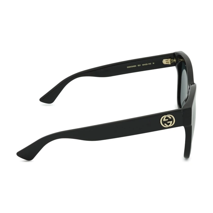 Gucci Unisex Γυαλιά Ηλίου με Μαύρο Κοκκάλινο Σκελετό και Μαύρο Φακό GG0034SN-001